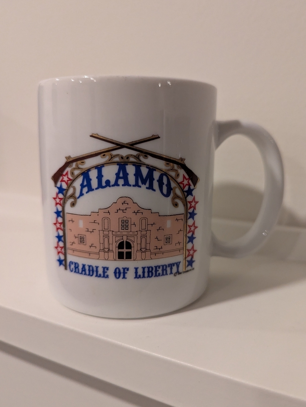 Alamo Cradle of Liberty White Ceramic Mug